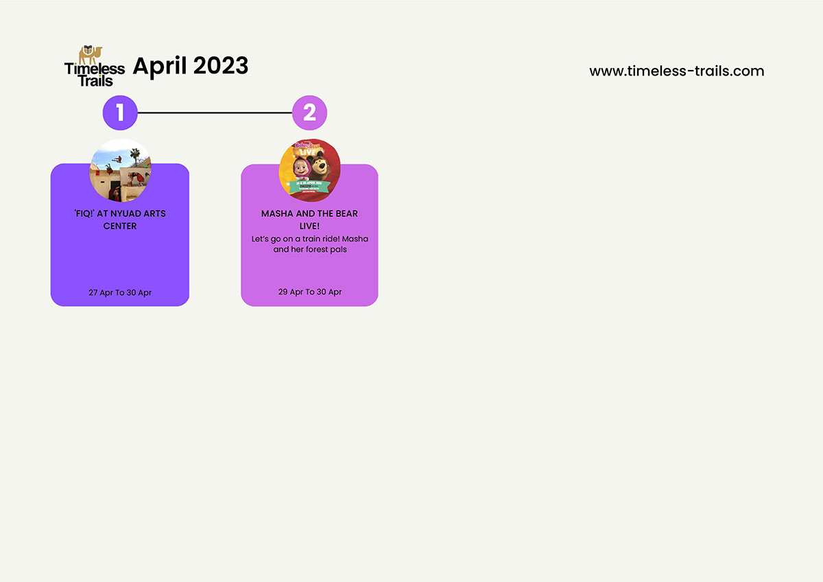 Abu Dhabi Event Calendar 2023 January April Timeless Trails